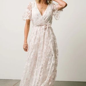 Marseille Embossed Maxi Dress Cherry Blossom